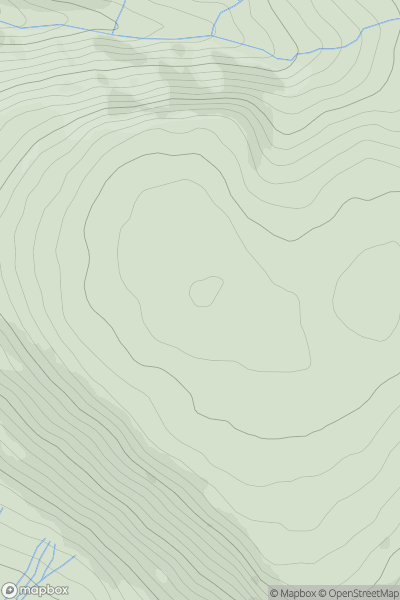 Thumbnail image for Long Fell [North Pennines] showing contour plot for surrounding peak